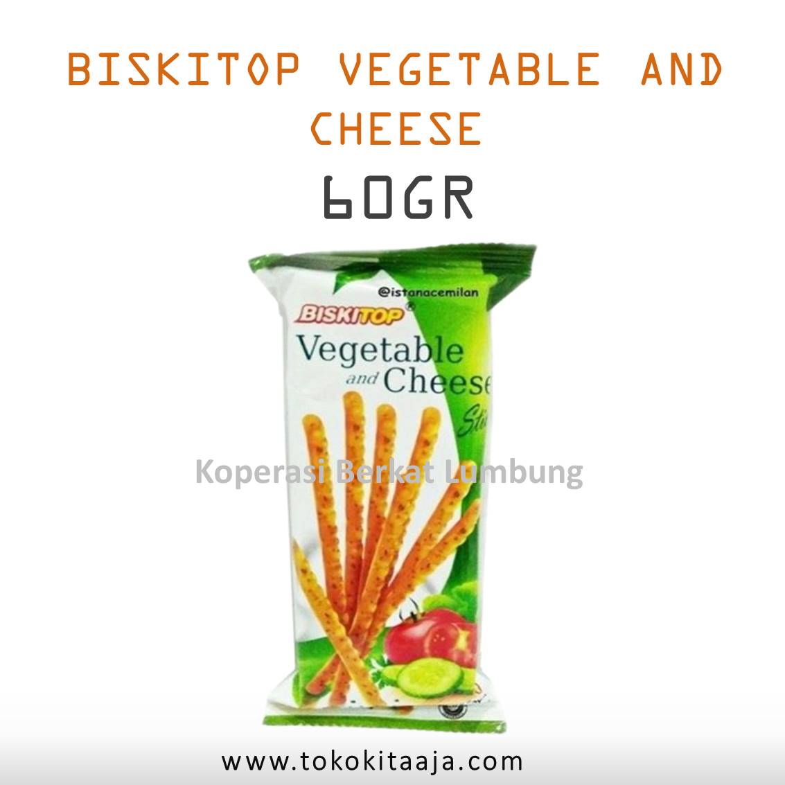BISKITOP VEGETABLE AND CHEESE 60GR